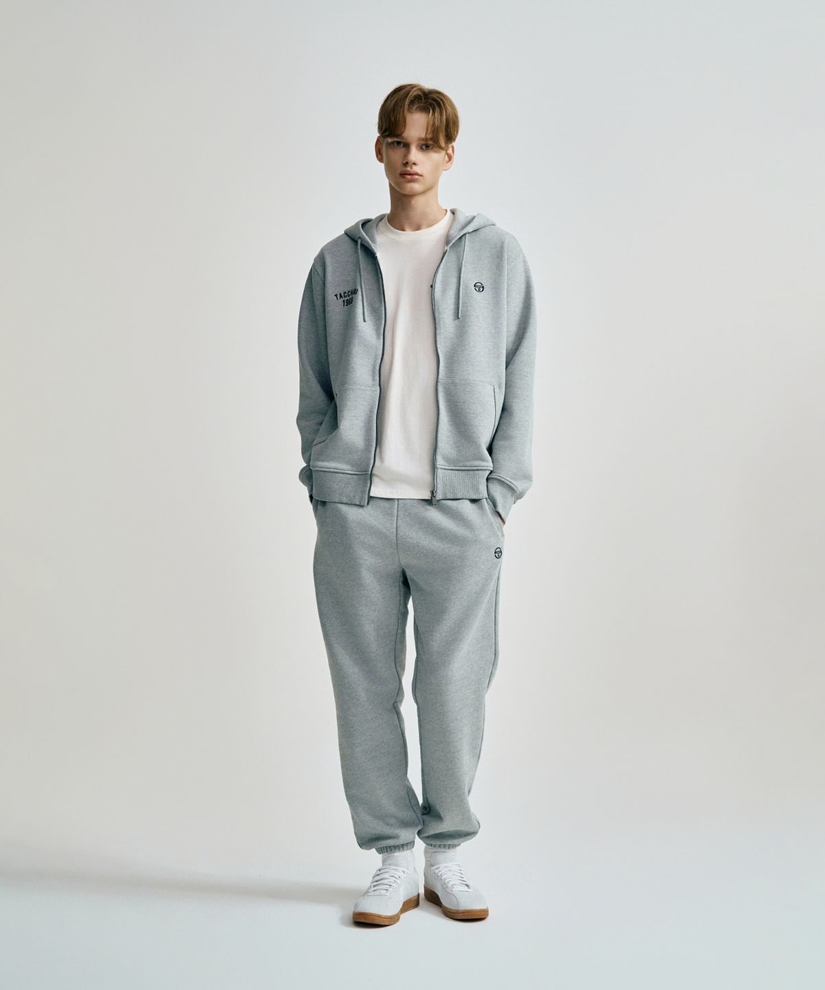 세르지오 타키니(SERGIO TACCHINI) M 쿠쉬라이트 프렌치 후드집업 (Melange Grey)