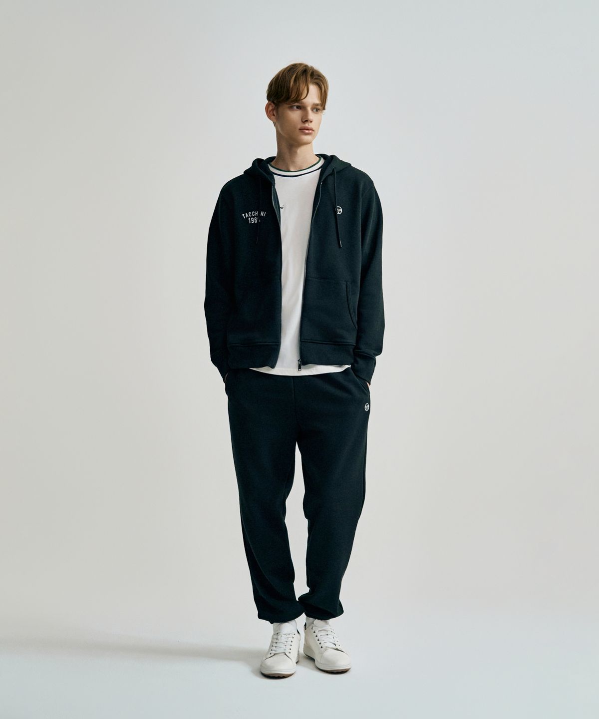 세르지오 타키니(SERGIO TACCHINI) M 쿠쉬라이트 프렌치 후드집업 (Black)
