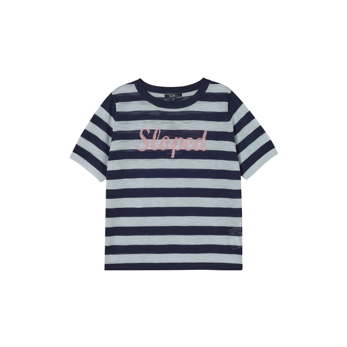 랩(LAP) 레터링 단가라 반팔니트 AR2KH680