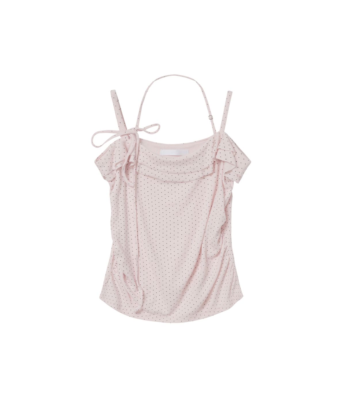 서울리(SEOULI) SIENA SLEEVELESS FRILL TOP [SOFTY PINK]