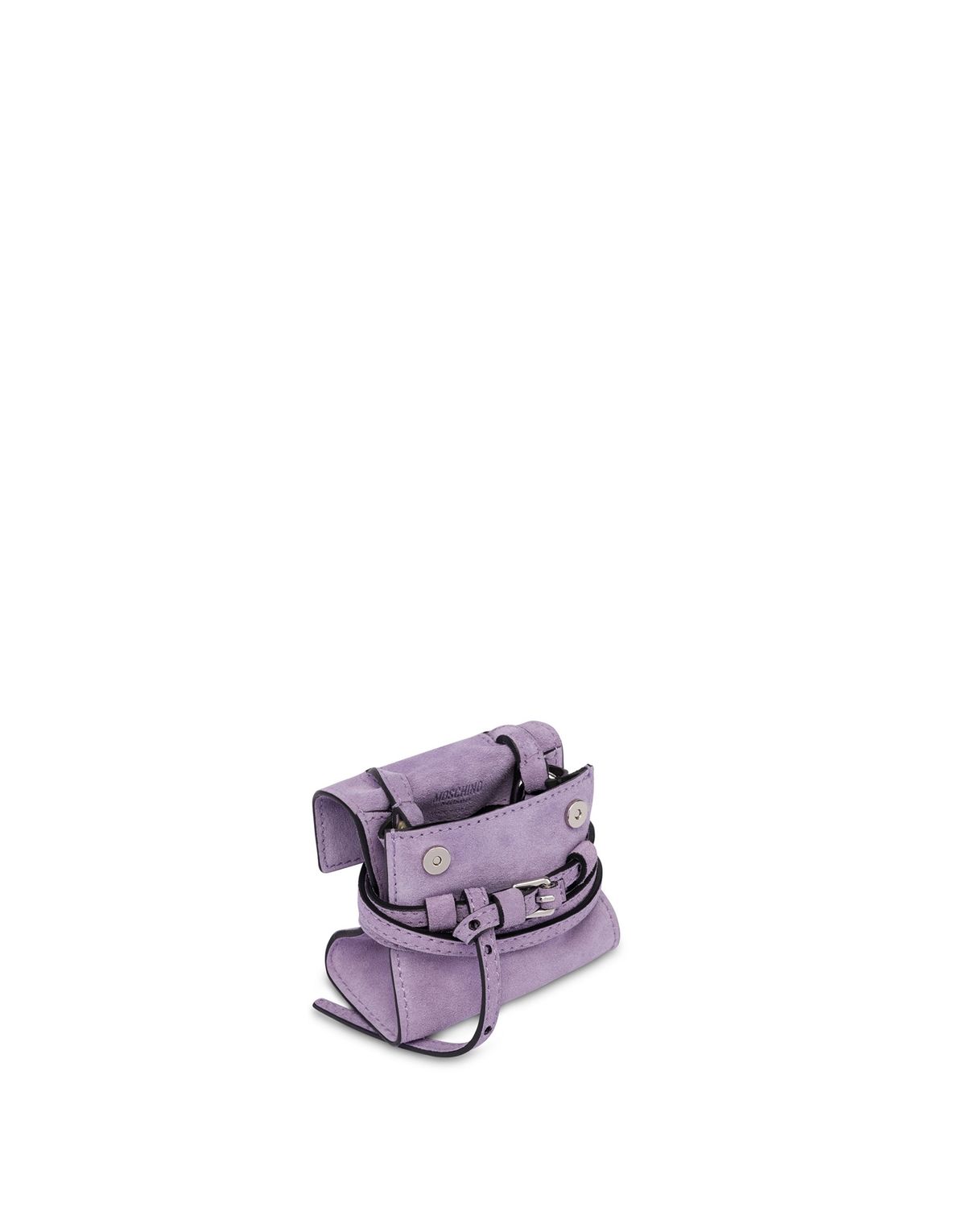 모스키노(MOSCHINO) 타이 미 카우 스웨이드 미니 키링백 LAVENDER