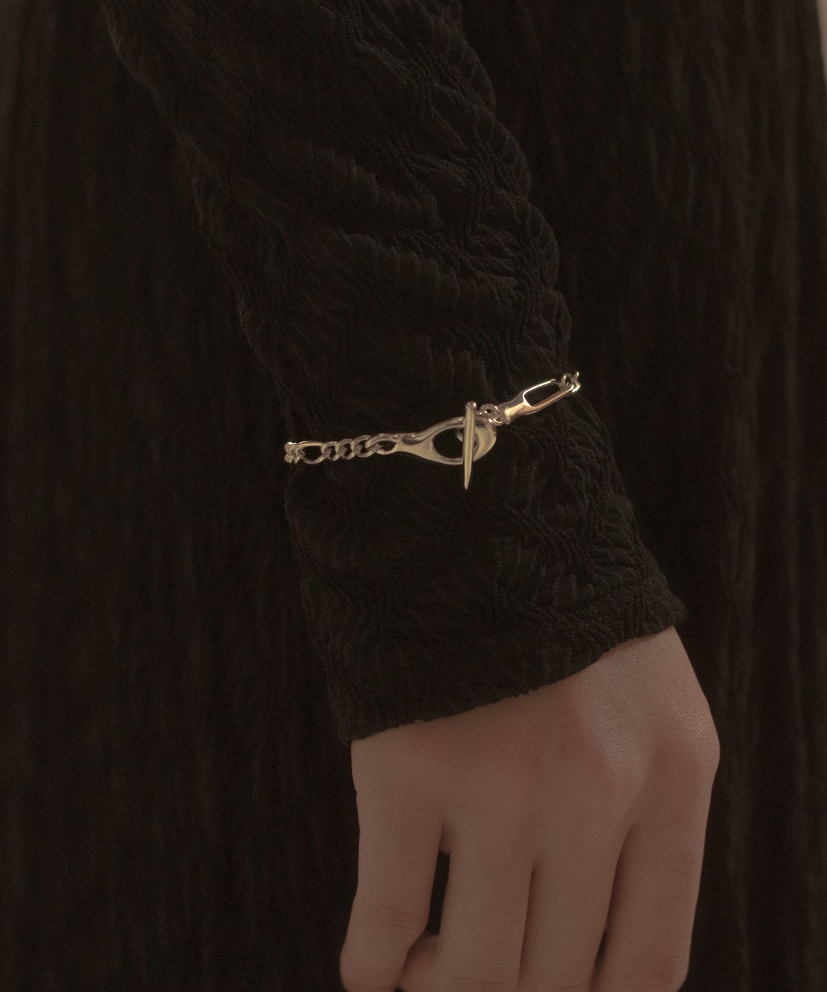 노비스도쿄(NOVICE TOKYO) 뉘앙스 맨틀 체인 팔찌 Nuance Mantel Chain Bracelet / Silver