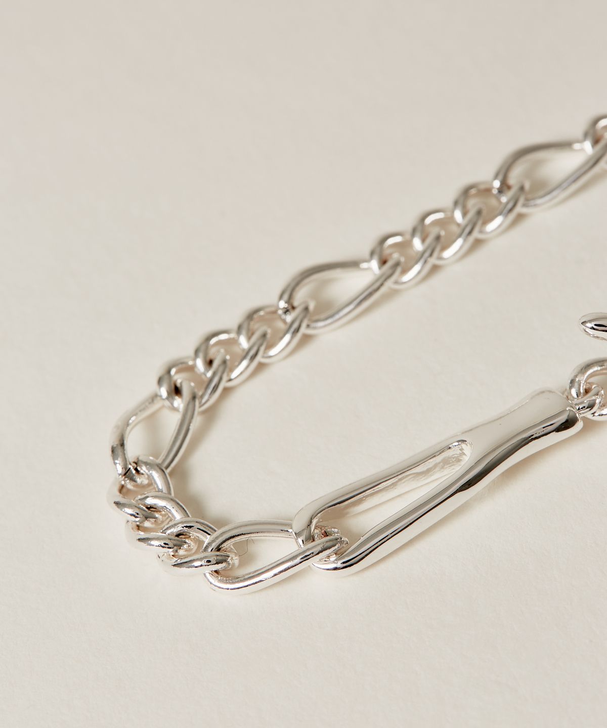노비스도쿄(NOVICE TOKYO) 뉘앙스 맨틀 체인 팔찌 Nuance Mantel Chain Bracelet / Silver