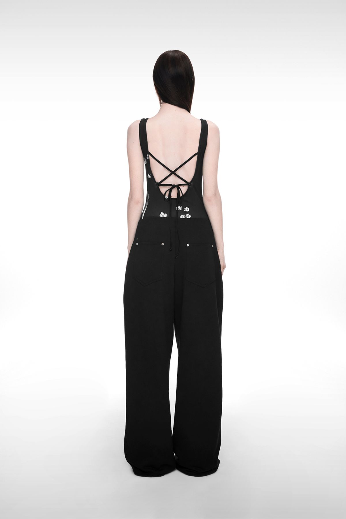 나체(NACHE) DRAWING SWEAT PANTS (UNISEX) BLACK