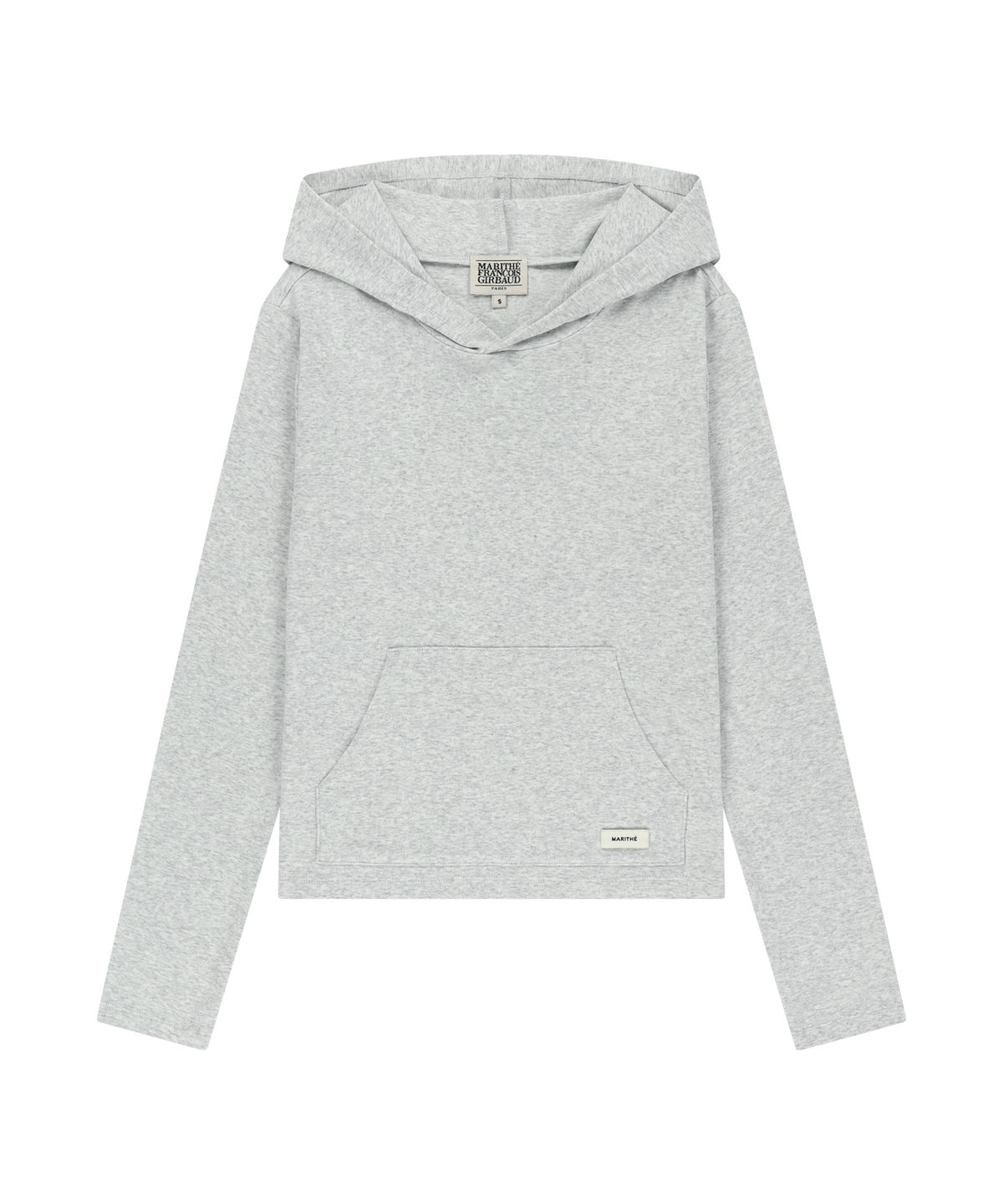 마리떼 프랑소와 저버(MARITHÉ + FRANҪOIS GIRBAUD) W BASIC HOODIE LONG SLEEVE light heather gray