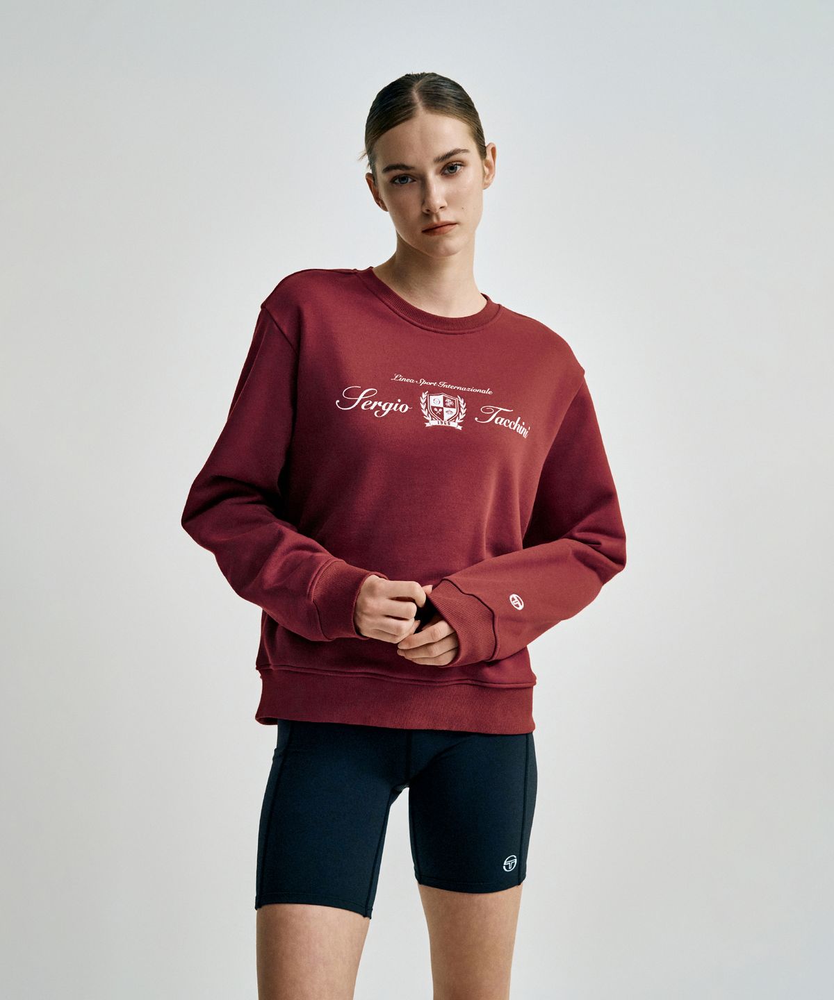 세르지오 타키니(SERGIO TACCHINI) U 쿠쉬라이트 프렌치 클래식 맨투맨 (D.Burgundy)
