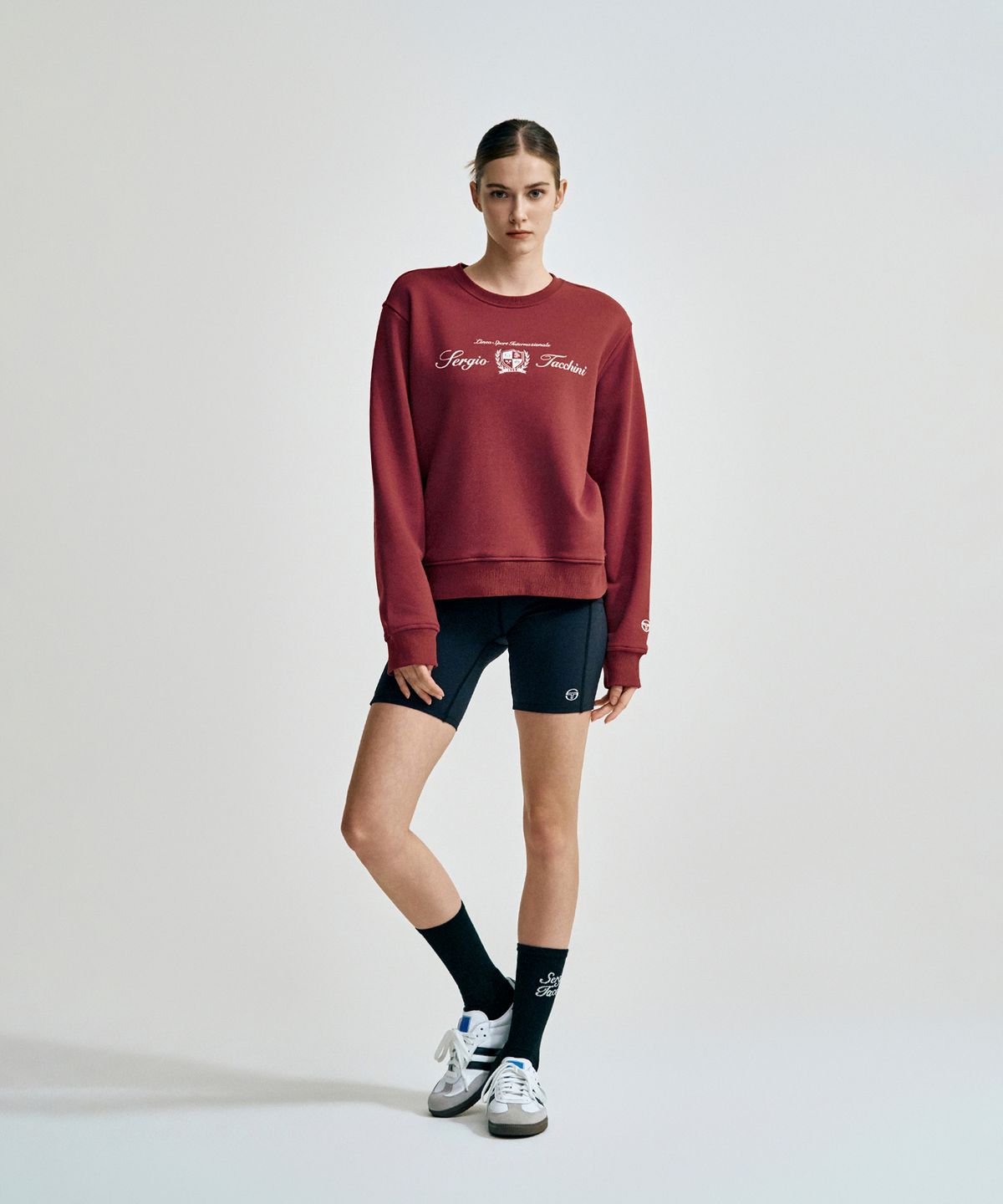 세르지오 타키니(SERGIO TACCHINI) U 쿠쉬라이트 프렌치 클래식 맨투맨 (D.Burgundy)