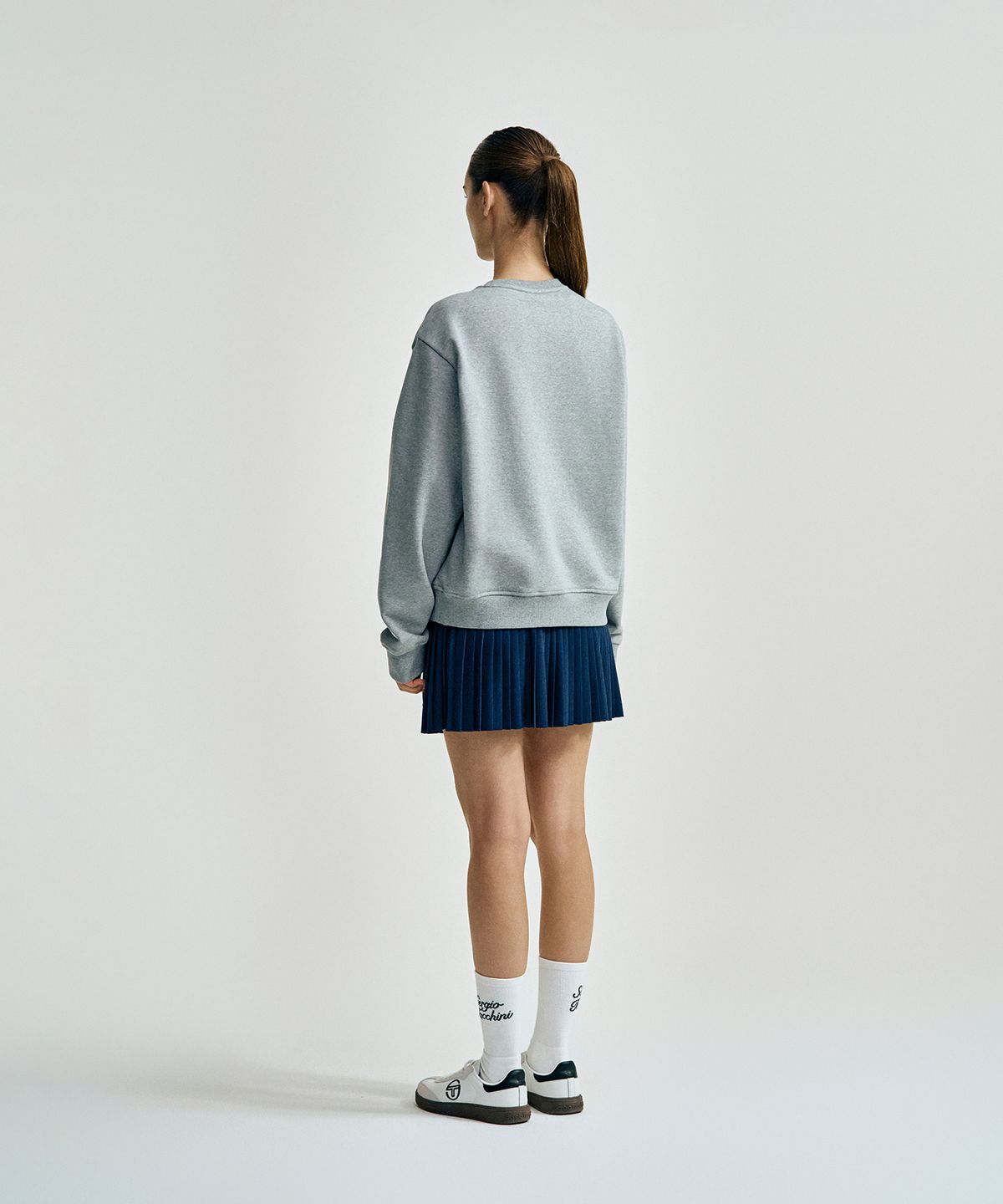 세르지오 타키니(SERGIO TACCHINI) U 쿠쉬라이트 프렌치 클래식 맨투맨 (Melange Grey)