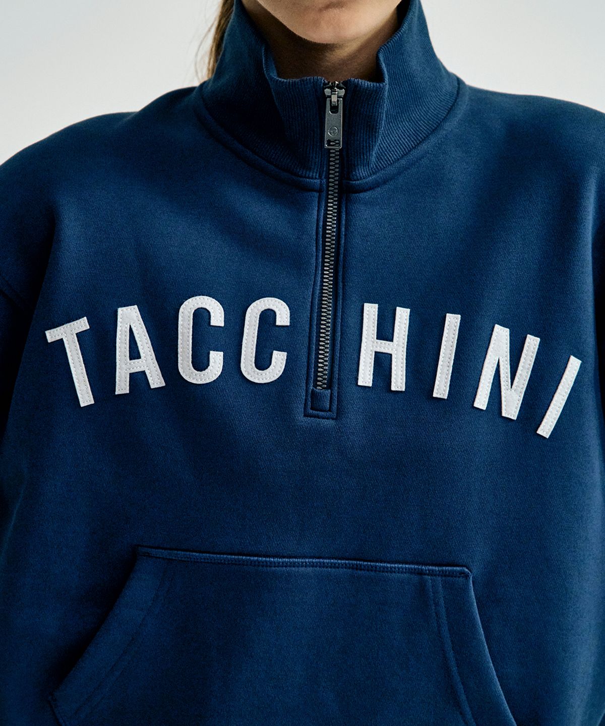 세르지오 타키니(SERGIO TACCHINI) W 쿠쉬라이트 프렌치 크롭 하프집 (Navy)