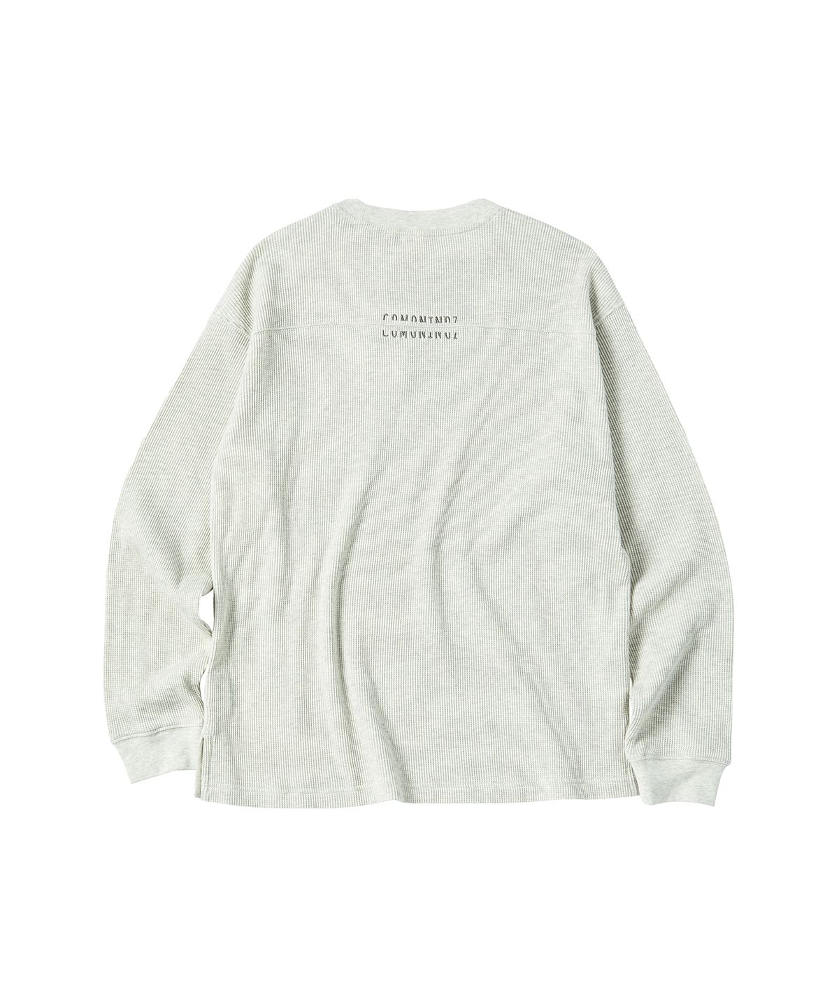 꼬모니노즈(COMONINOZ) WAFFLE LONG SLEEVES T-SHIRT [OATMEAL]