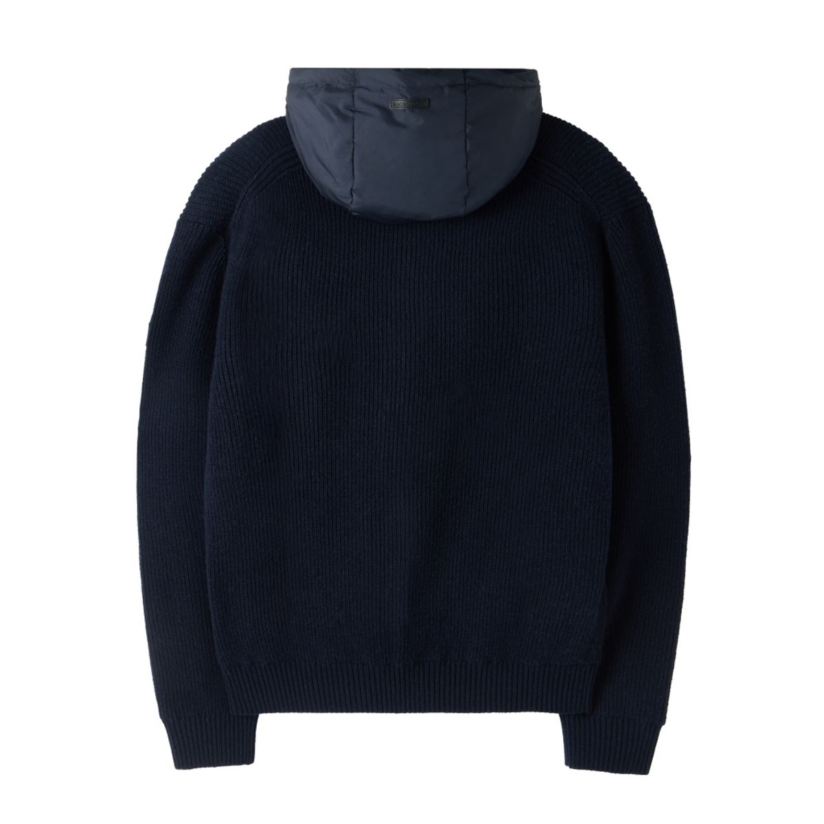 브롬톤 런던(BROMPTON LONDON) HOOD HYBRID CARDIGAN - NAVY (P254UCD432)