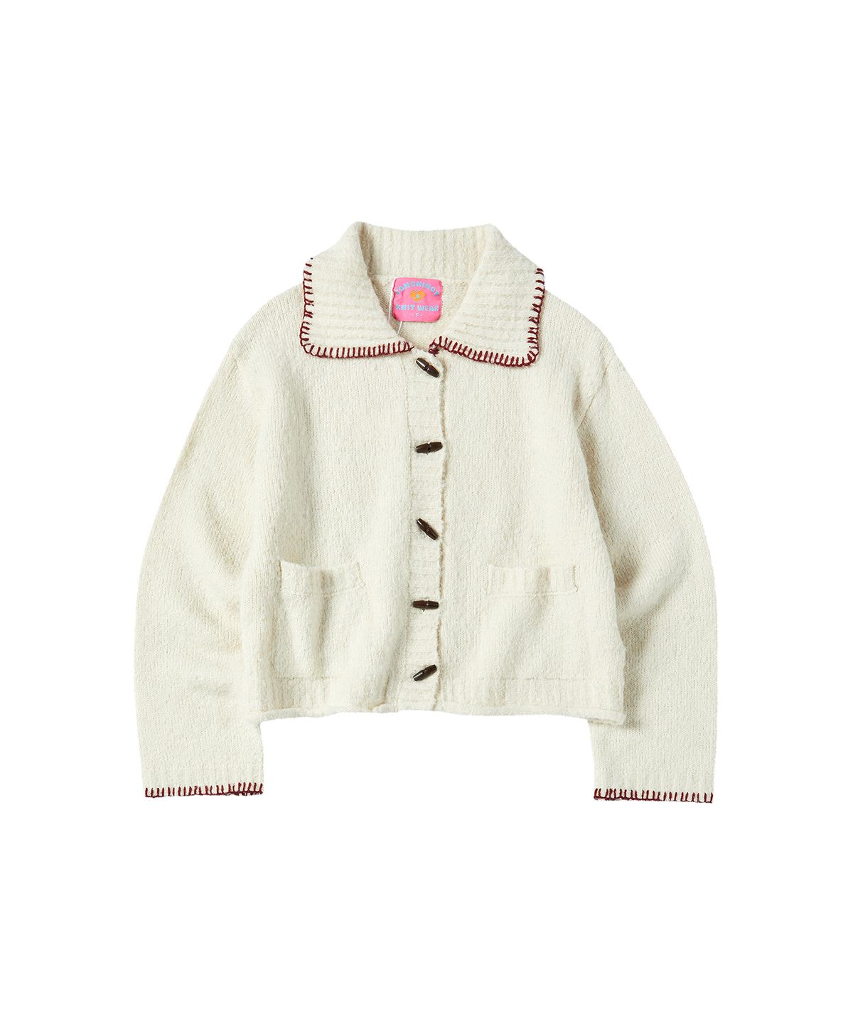 꼬모니노즈(COMONINOZ) W BOUCLE SWEATER CARDIGAN [IVORY]
