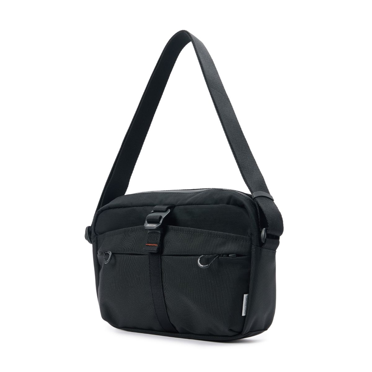 브롬톤 런던(BROMPTON LONDON) 6-SHAPED RING DETAIL CROSS BAG - BLACK (P255ACR110)
