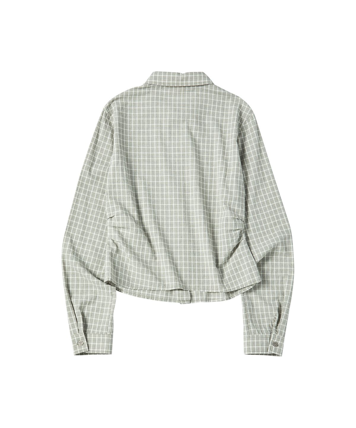 꼬모니노즈(COMONINOZ) W DOUBLE BUTTON SHIRT [LIGHT GRAY]