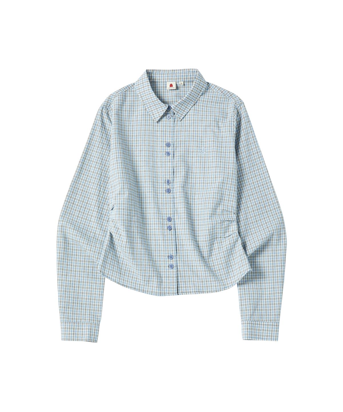 꼬모니노즈(COMONINOZ) W DOUBLE BUTTON SHIRT [SKY BLUE]