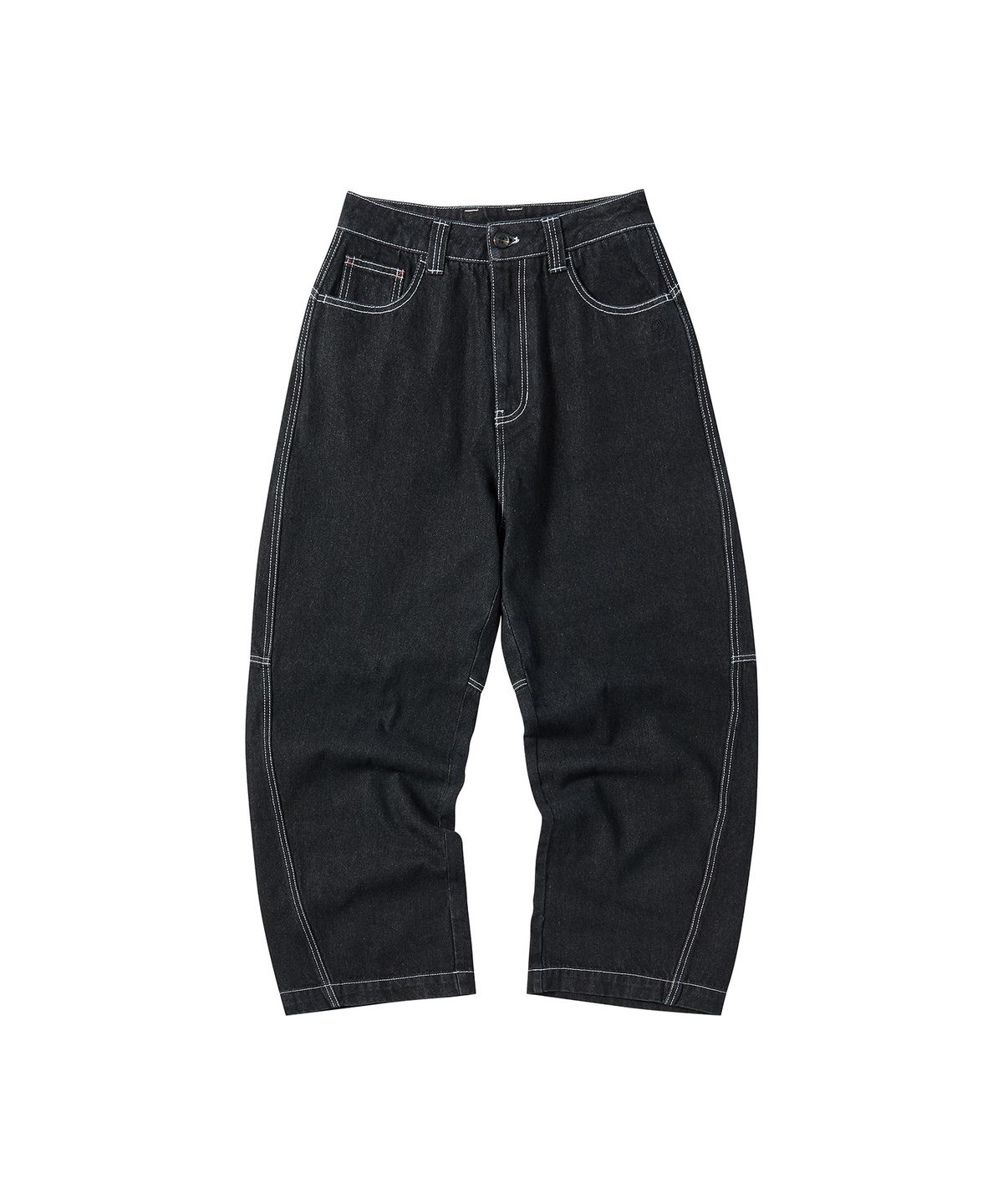 꼬모니노즈(COMONINOZ) W BACK POINT DENIM PANTS [BLACK]
