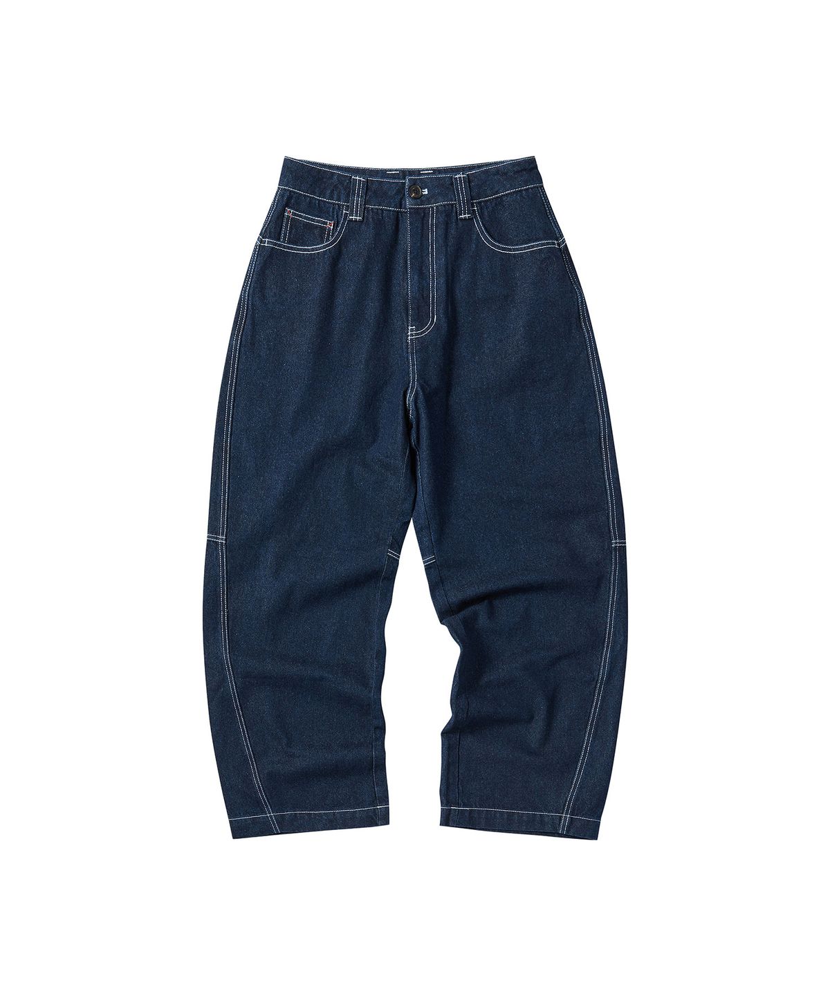 꼬모니노즈(COMONINOZ) W BACK POINT DENIM PANTS [INDIGO BLUE]