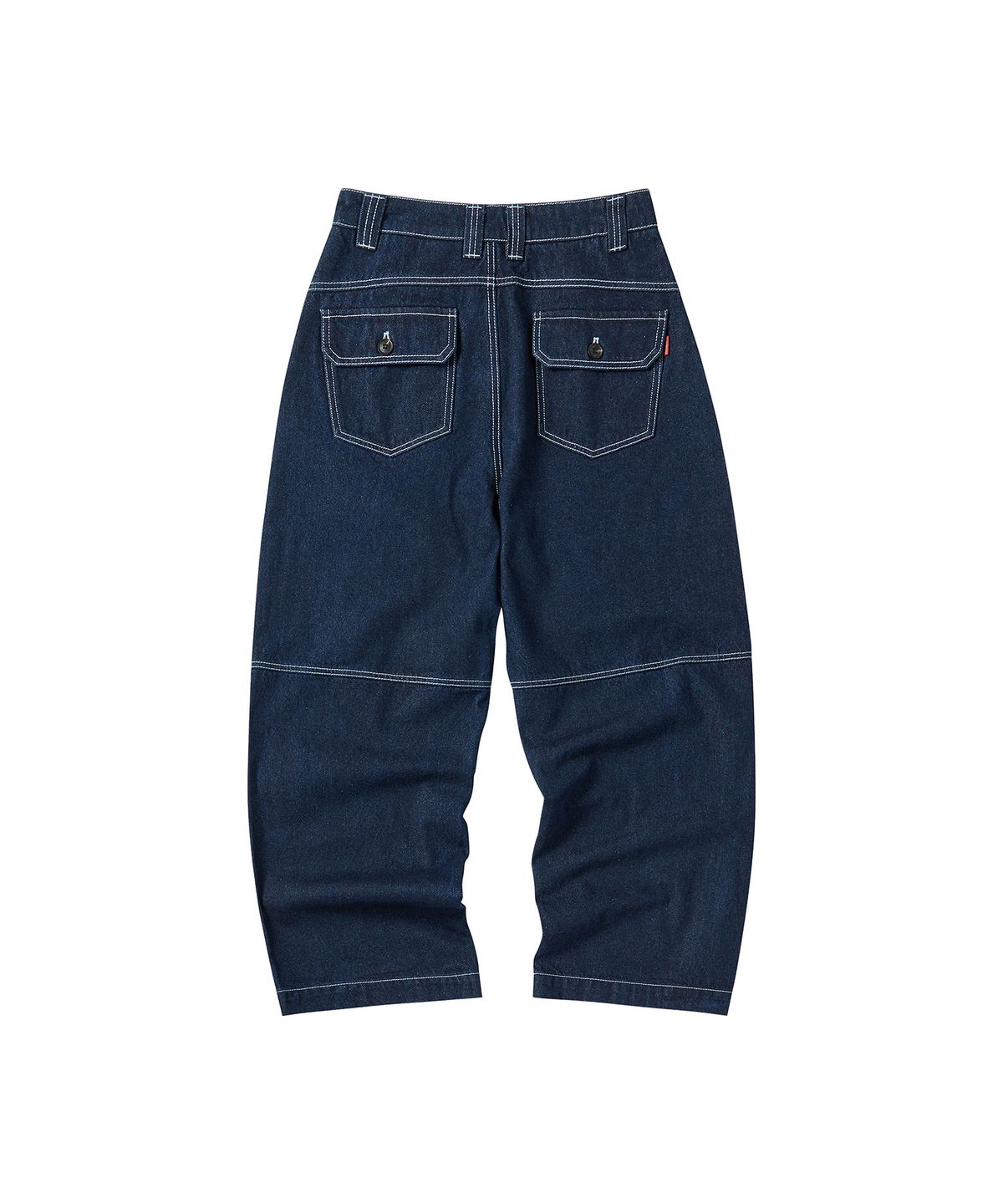 꼬모니노즈(COMONINOZ) W BACK POINT DENIM PANTS [INDIGO BLUE]