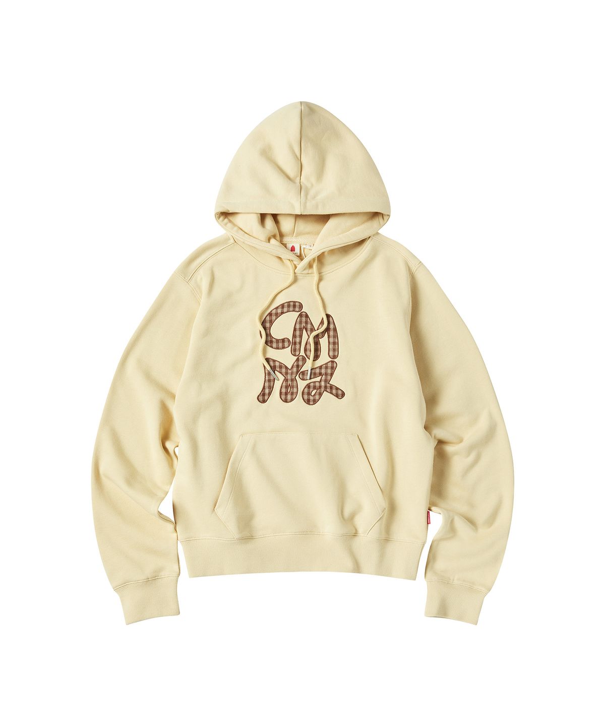꼬모니노즈(COMONINOZ) W APPLIQUE SWEAT HOODIE [YELLOW]