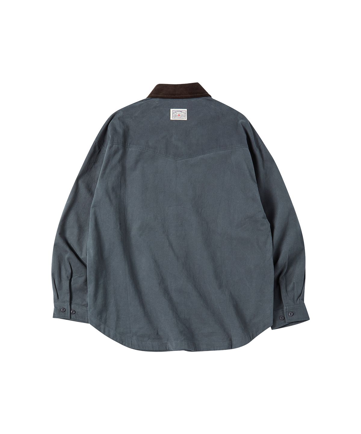 꼬모니노즈(COMONINOZ) CORDUROY COLLAR SHIRT [DEEP BLUE]
