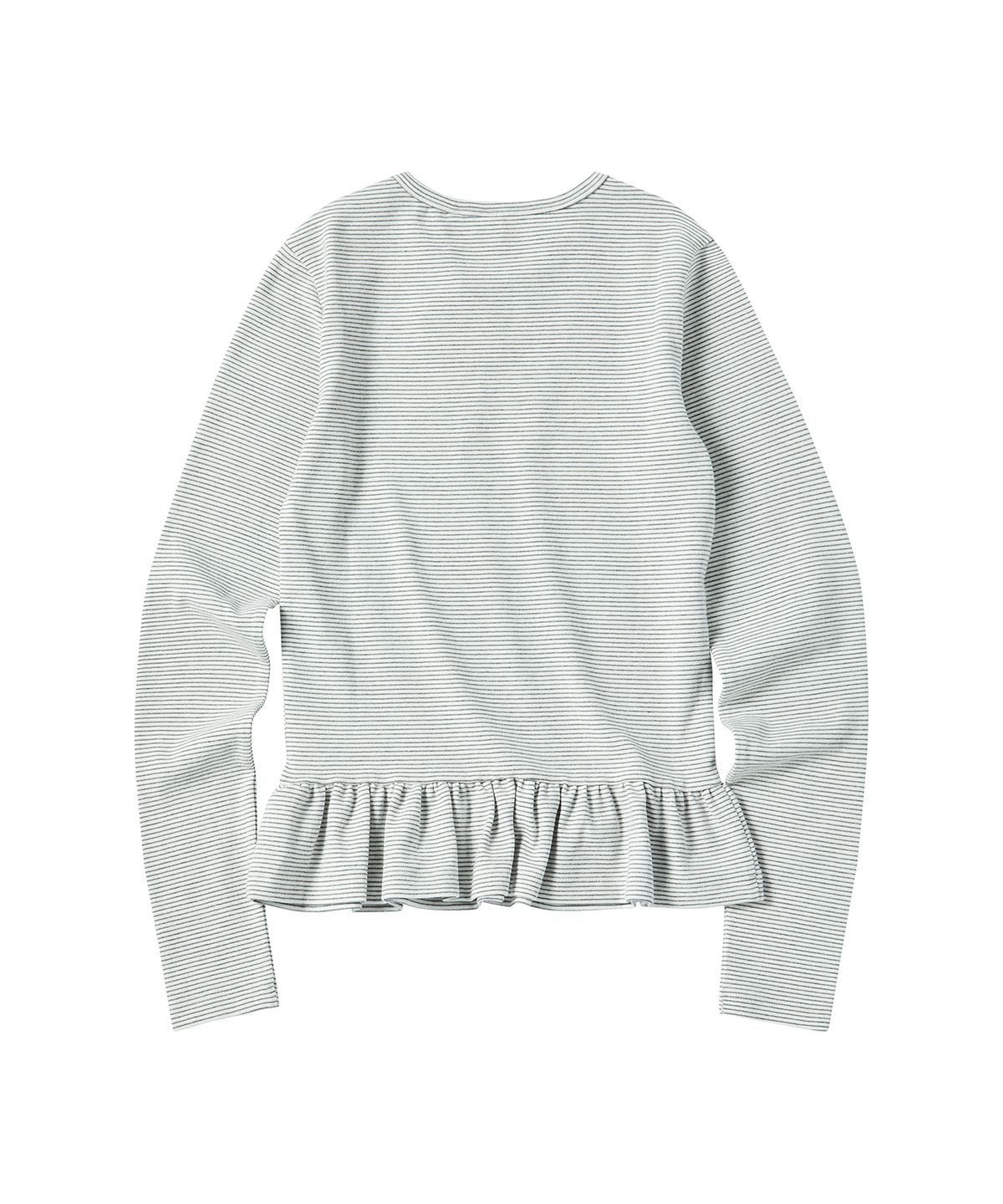 꼬모니노즈(COMONINOZ) W FRILL T-SHIRT [GRAY]