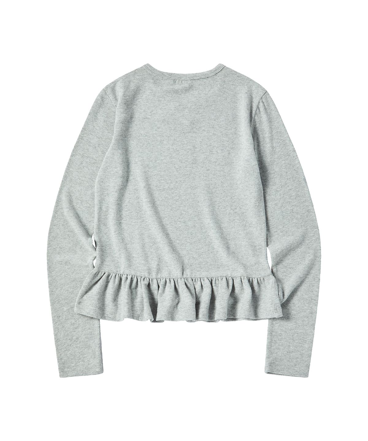 꼬모니노즈(COMONINOZ) W FRILL T-SHIRT [MELANGE]