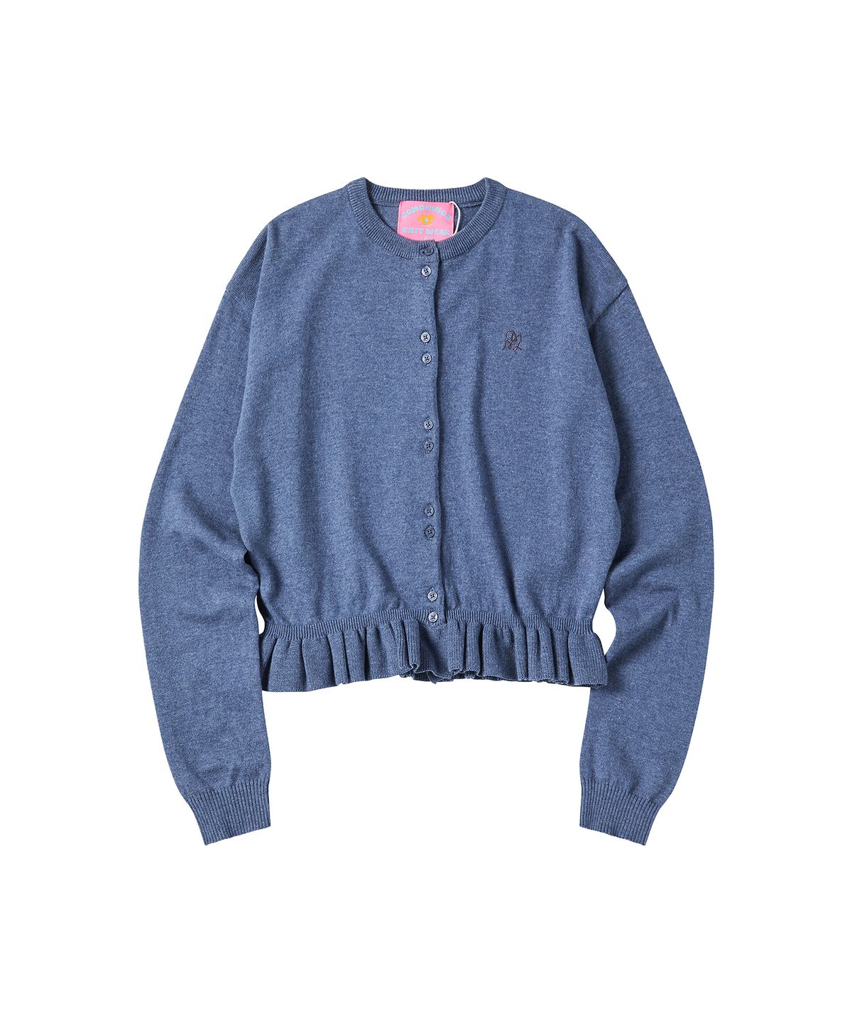 꼬모니노즈(COMONINOZ) W COMO FRILL CARDIGAN [BLUE]