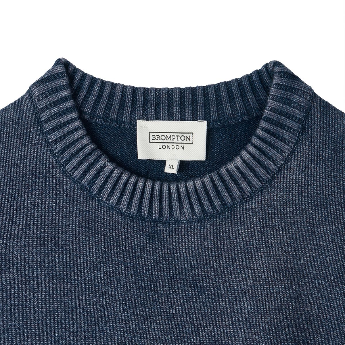 브롬톤 런던(BROMPTON LONDON) BIO-WASHING COTTON SWEATER - D/BLUE (P253MKT410)