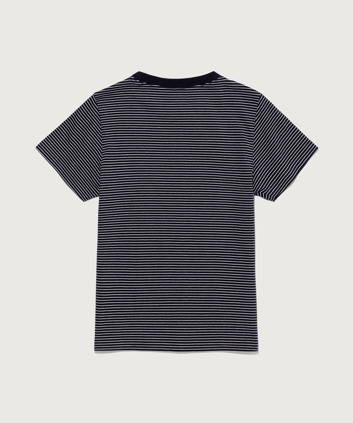 챔피온(CHAMPION) 여성 C로고 스트라이프 반팔 티셔츠 Navy