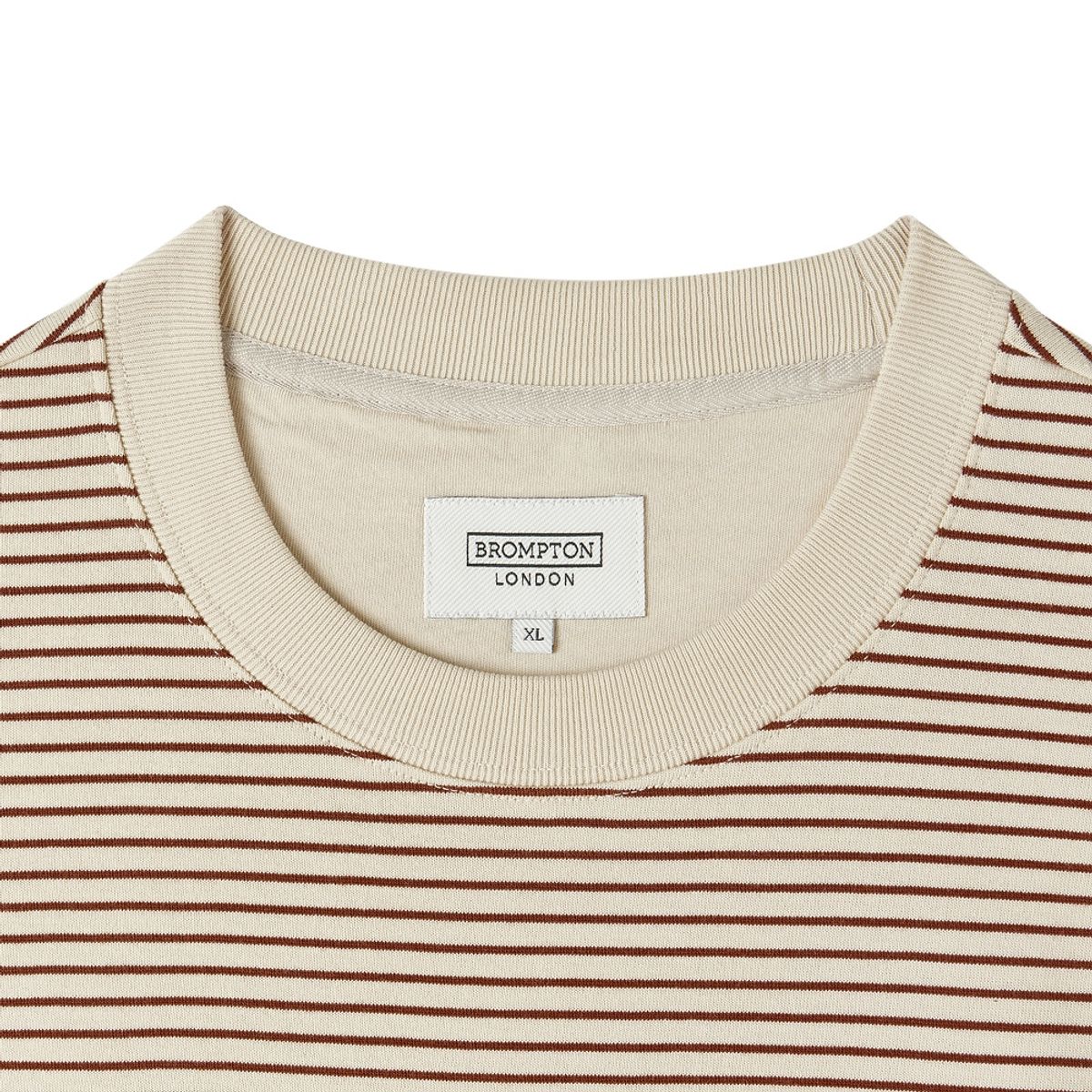 브롬톤 런던(BROMPTON LONDON) STRIPE LONG SLEEVE T-SHIRT - IVORY (P253UTS402)