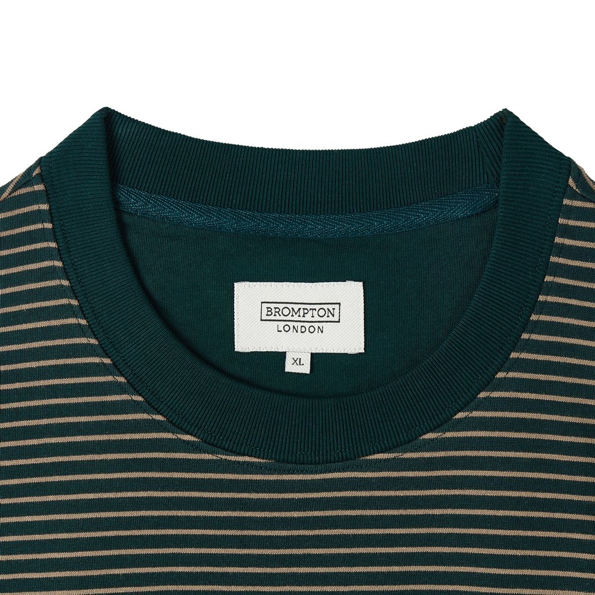 브롬톤 런던(BROMPTON LONDON) STRIPE LONG SLEEVE T-SHIRT - D/GREEN (P253UTS402)