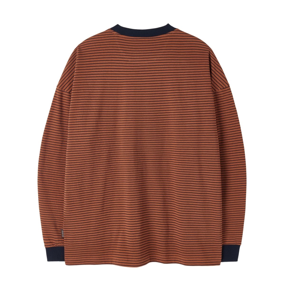 브롬톤 런던(BROMPTON LONDON) STRIPE LONG SLEEVE T-SHIRT - BRICK (P253UTS402)
