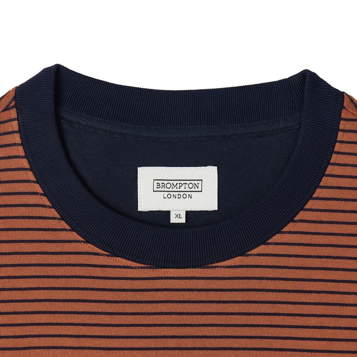 브롬톤 런던(BROMPTON LONDON) STRIPE LONG SLEEVE T-SHIRT - BRICK (P253UTS402)