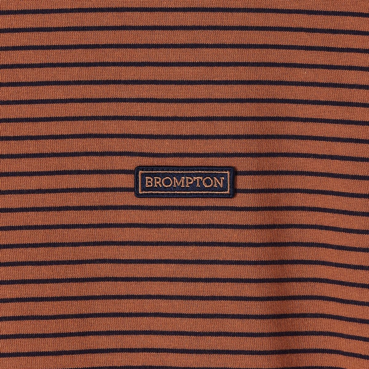 브롬톤 런던(BROMPTON LONDON) STRIPE LONG SLEEVE T-SHIRT - BRICK (P253UTS402)
