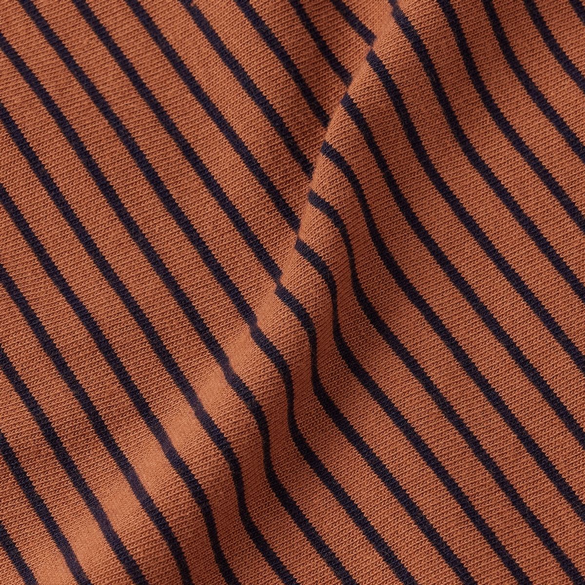 브롬톤 런던(BROMPTON LONDON) STRIPE LONG SLEEVE T-SHIRT - BRICK (P253UTS402)