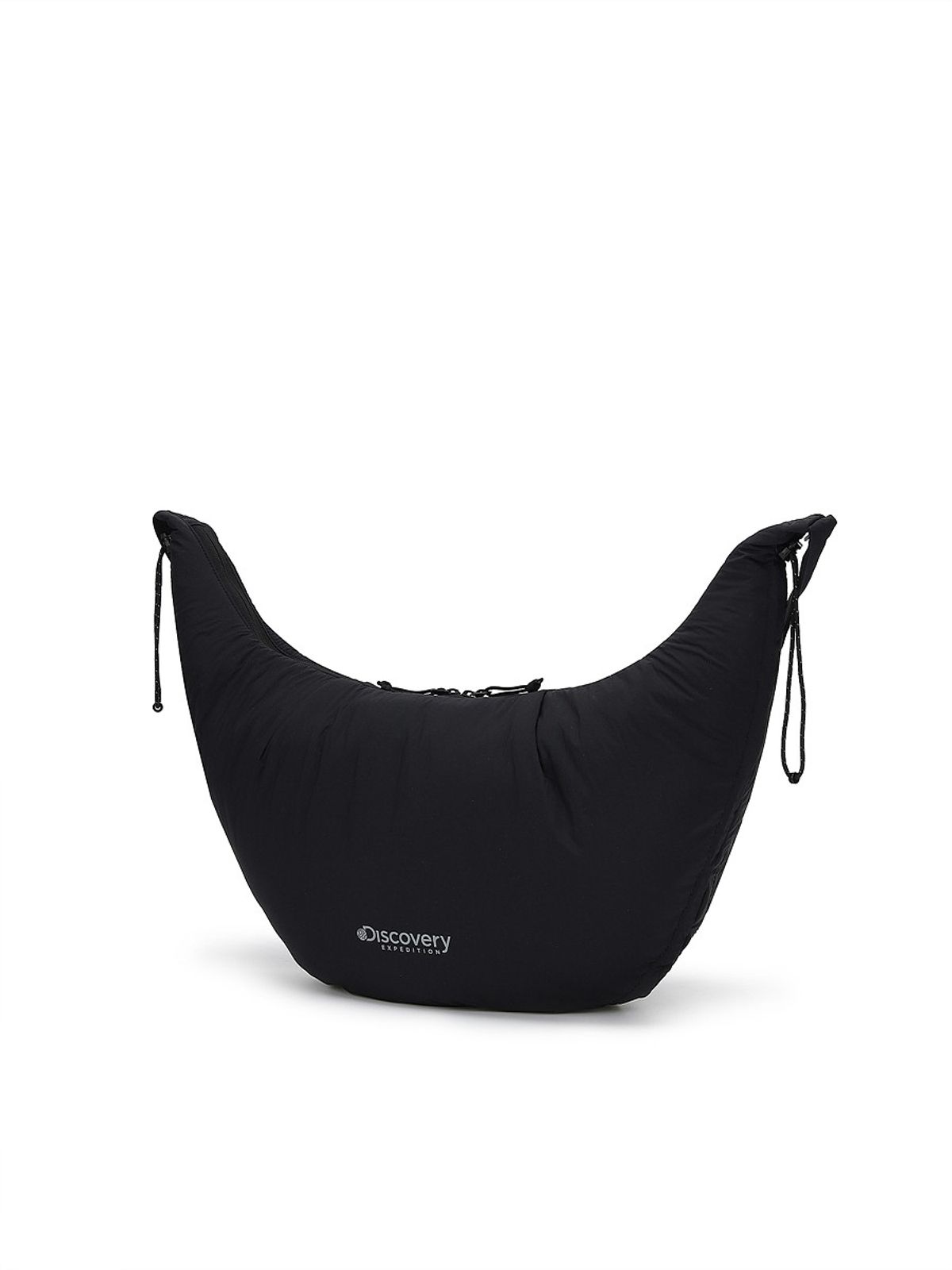 디스커버리 익스페디션(DISCOVERY EXPEDITION) 커브 패디드 드로스트링 퍼커링 백 L (BLACK)