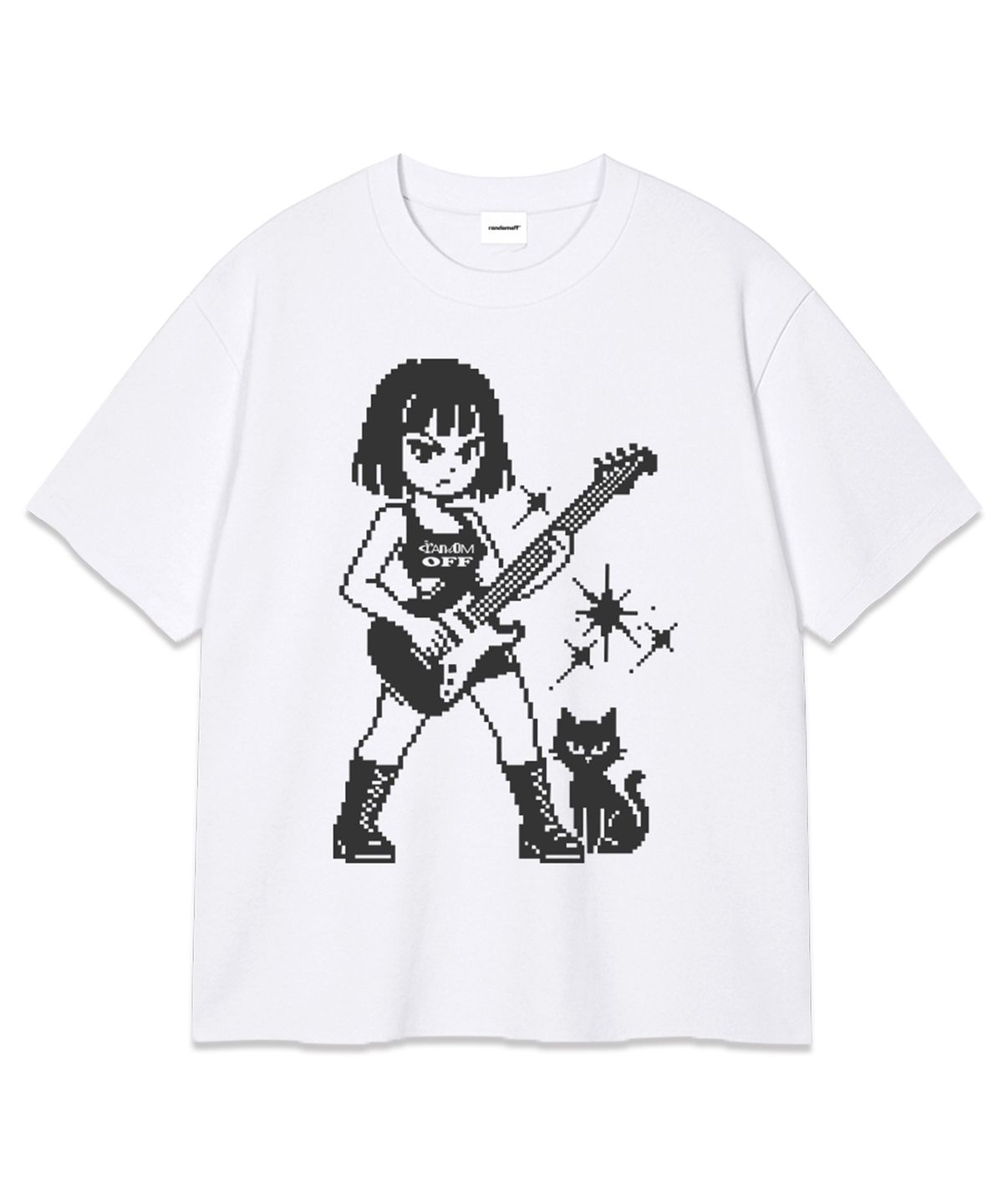 랜덤오프(RANDOMOFF) PIXEL GUITAR KID OVER FIT T-SHIRT (3color)