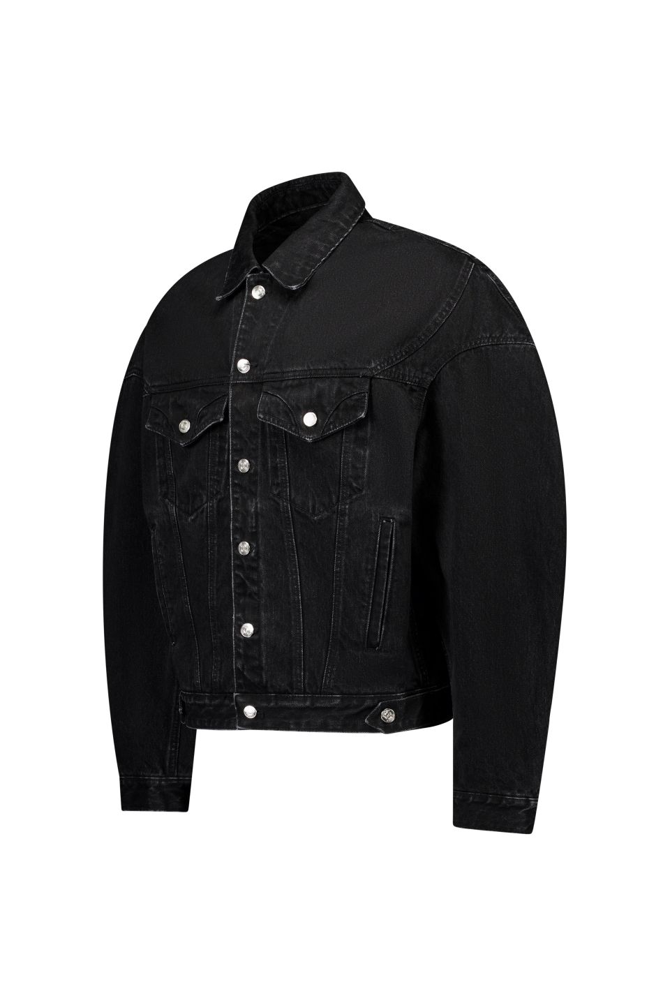 MUSINSA公式 | 51PERCENT Tunnel Lining denim Jacket - Washed Black