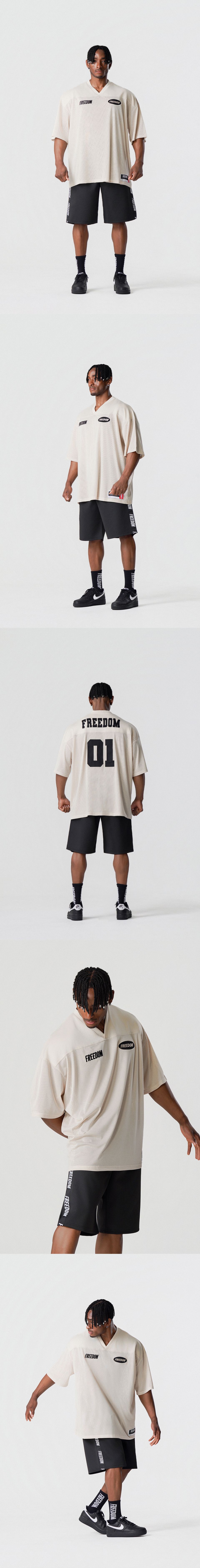 MUSINSA公式 | FREEDOM メッシュラグビージャージ（クリーム）