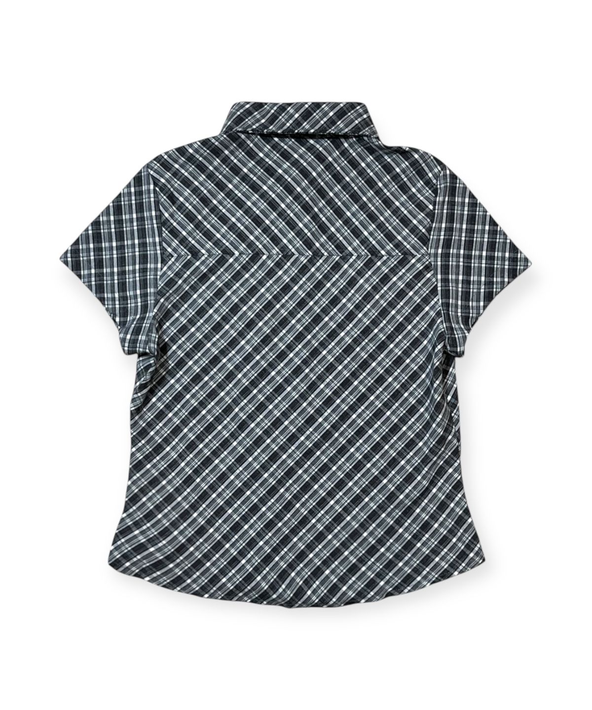본슬리피(BORN SLIPPY) Fitted Short Sleeve Check Shirt (Black)