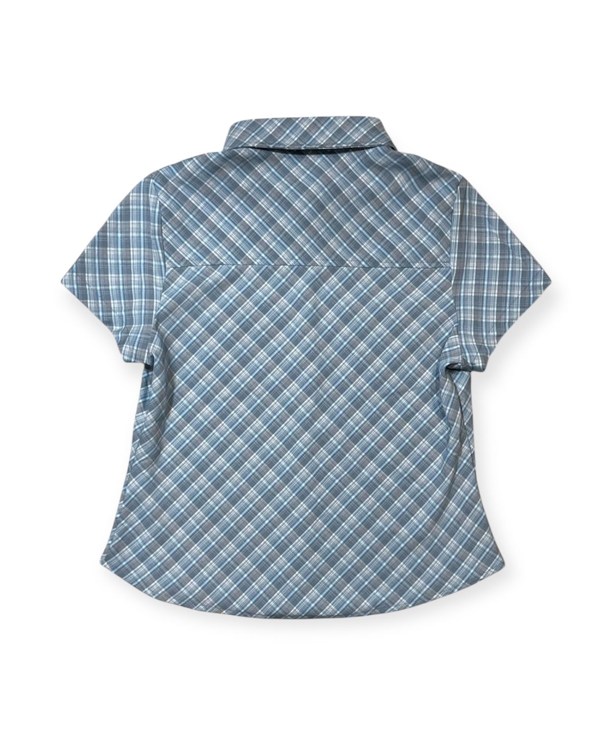 본슬리피(BORN SLIPPY) Fitted Short Sleeve Check Shirt (Sky)