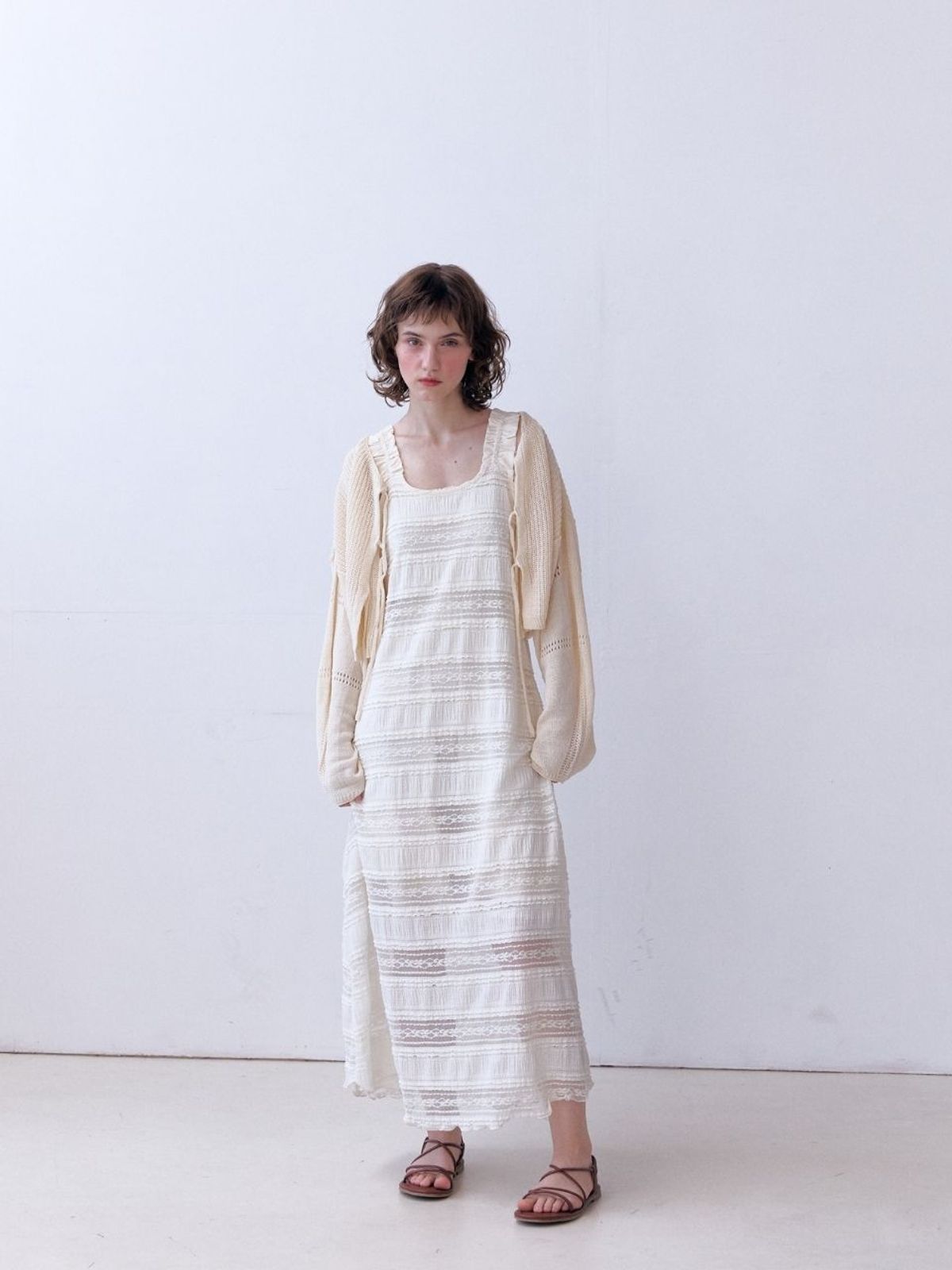 패브릭서울(FABRICSEOUL) lace slip A-line dress