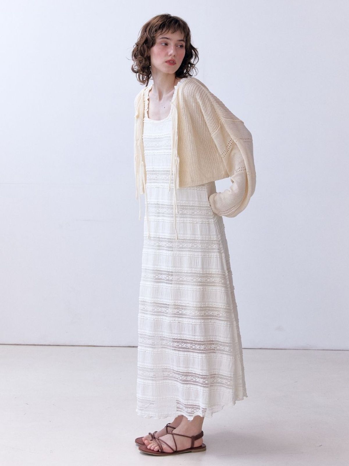 패브릭서울(FABRICSEOUL) lace slip A-line dress