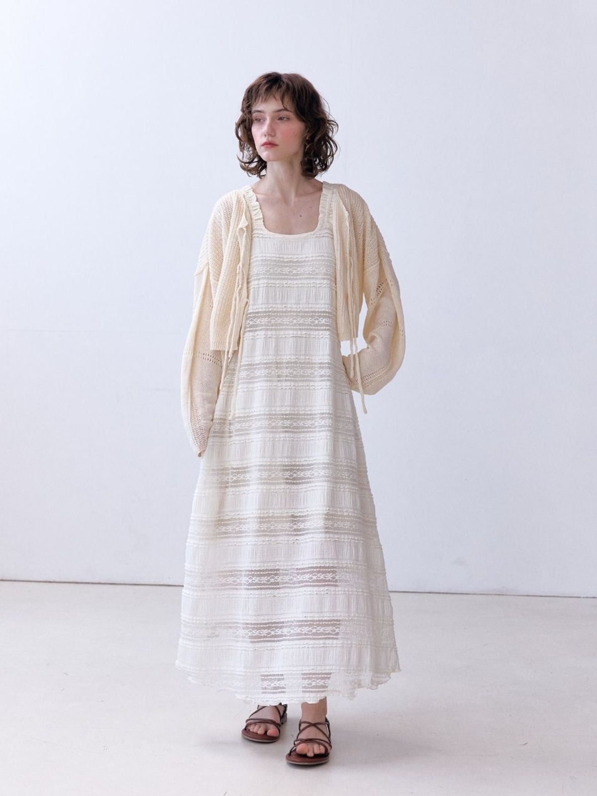 패브릭서울(FABRICSEOUL) lace slip A-line dress