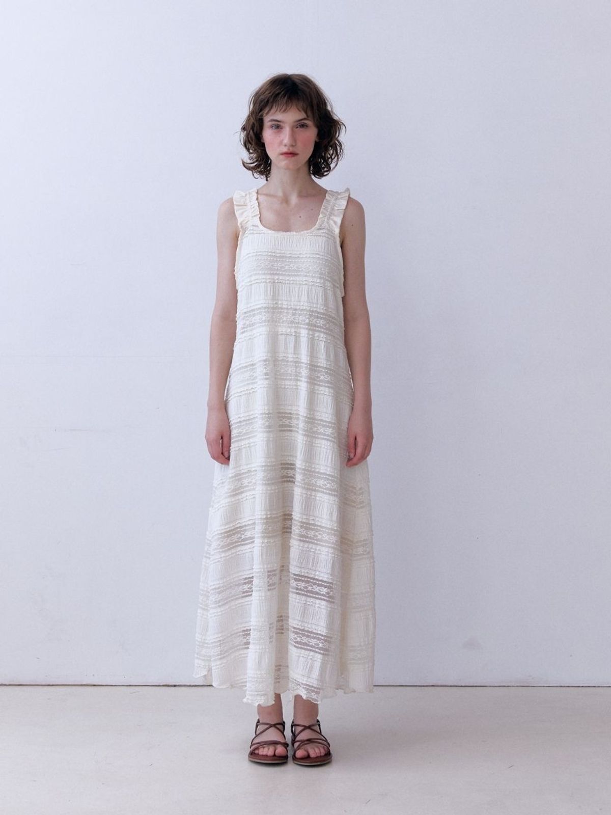 패브릭서울(FABRICSEOUL) lace slip A-line dress