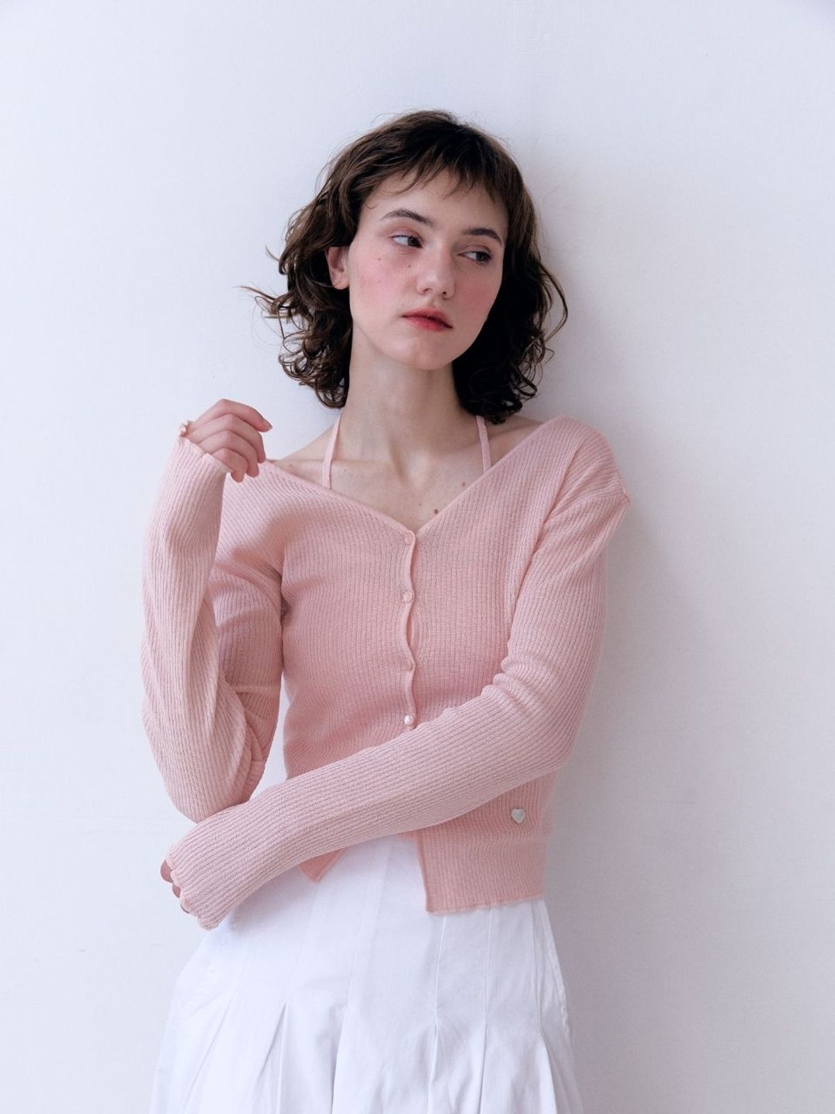 패브릭서울(FABRICSEOUL) V-Holter Knit Cardigan Set