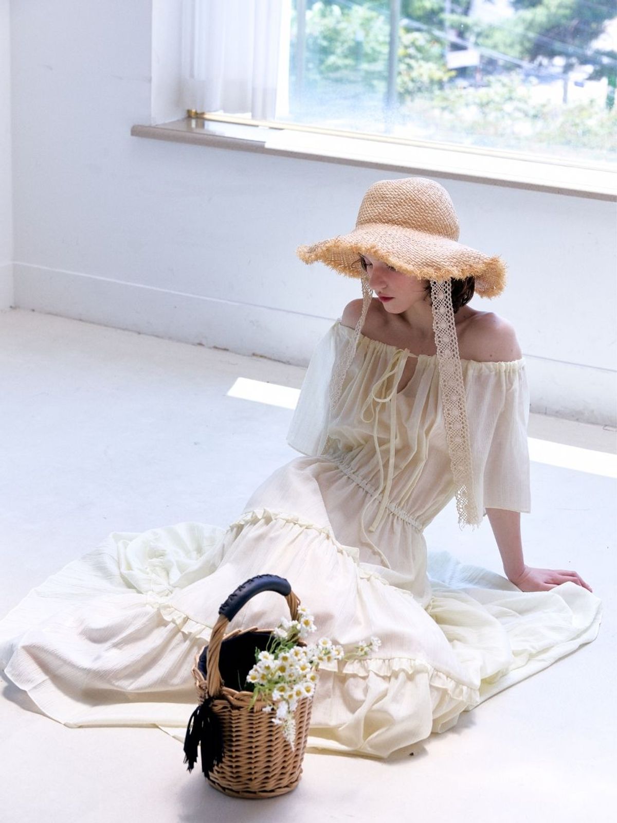 패브릭서울(FABRICSEOUL) picnic cancan maxi dress