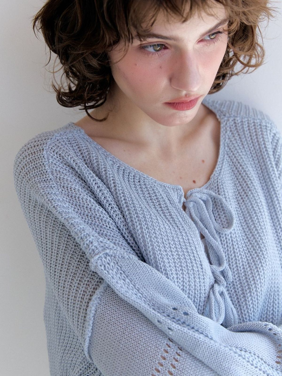 패브릭서울(FABRICSEOUL) summer hachi sweater cardigan_blue