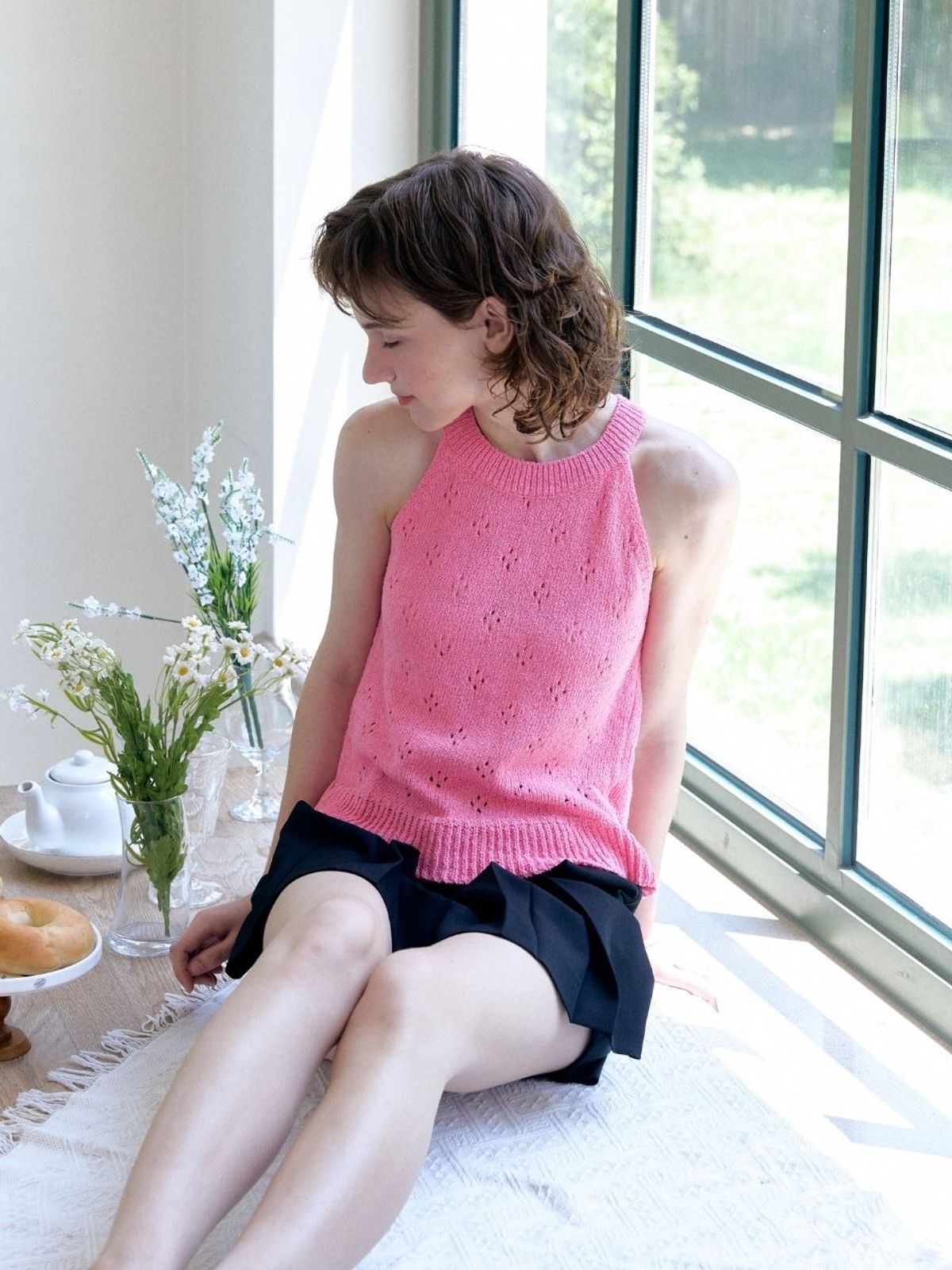 패브릭서울(FABRICSEOUL) adorable sleeveless knit_pink