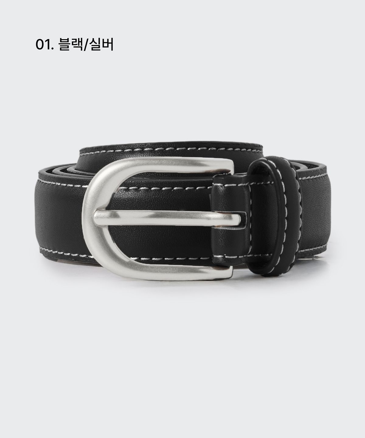 무신사 스탠다드(MUSINSA STANDARD) 신세틱 레더 스티치 벨트_25mm